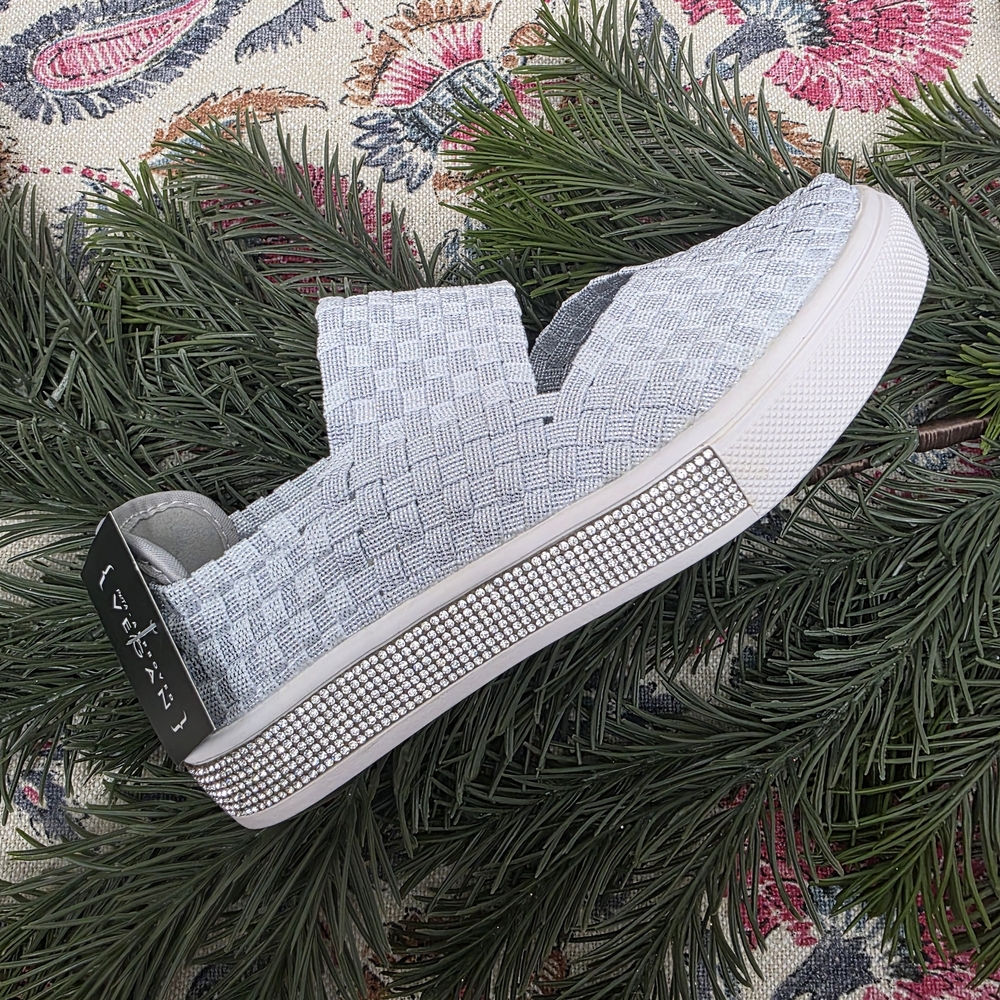 bernie mev. Women's Spark Sydney Slip-on Sneakers in White Shimmer